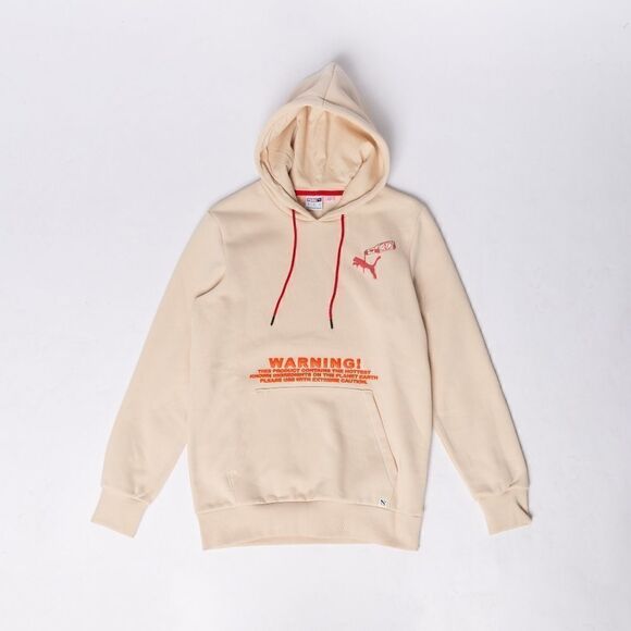 Puma Caliente Hoodie Hot Sauce RARE Men's Size Small S Brown Tan Orange Fleece - Picture 4 of 6